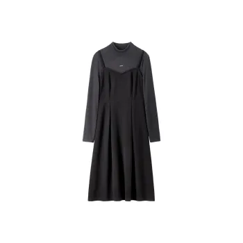 SENTUBILA Long Sleeved Dresses Women's Black & Gray