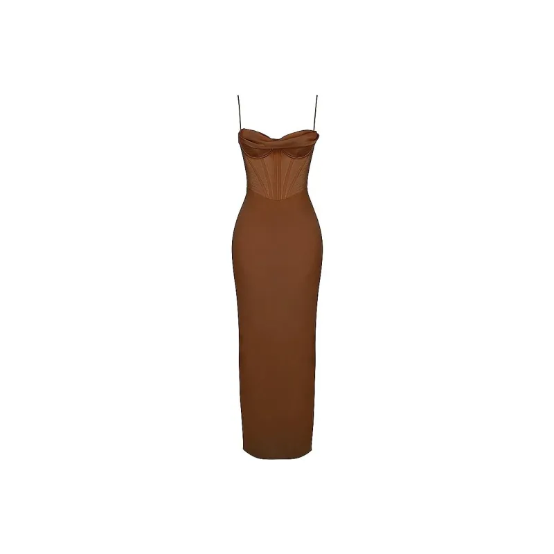 PRINCESS POLLY CHARMAINE Slip Dresses Women's CHOCOLATE/Brown-0