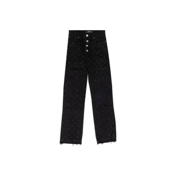 Amiri Crystal Embellished Straight Jeans 'Black'
