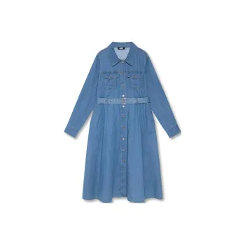 DKNY Long Sleeved Dress Women's Medium Denim Blue