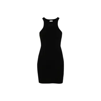 Vetements Racerback Ribbed Mini Dress 'Black'