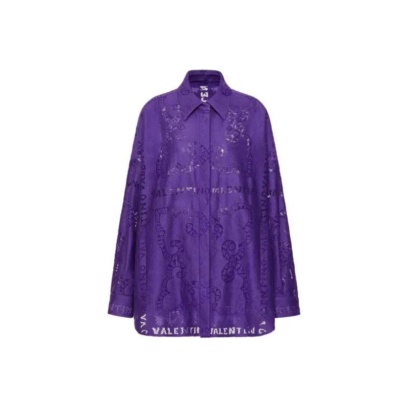 Valentino Long-Sleeved Dresses Women's Grape Purple-0