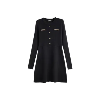 Tonlion Long Sleeved Dresses Women's Black