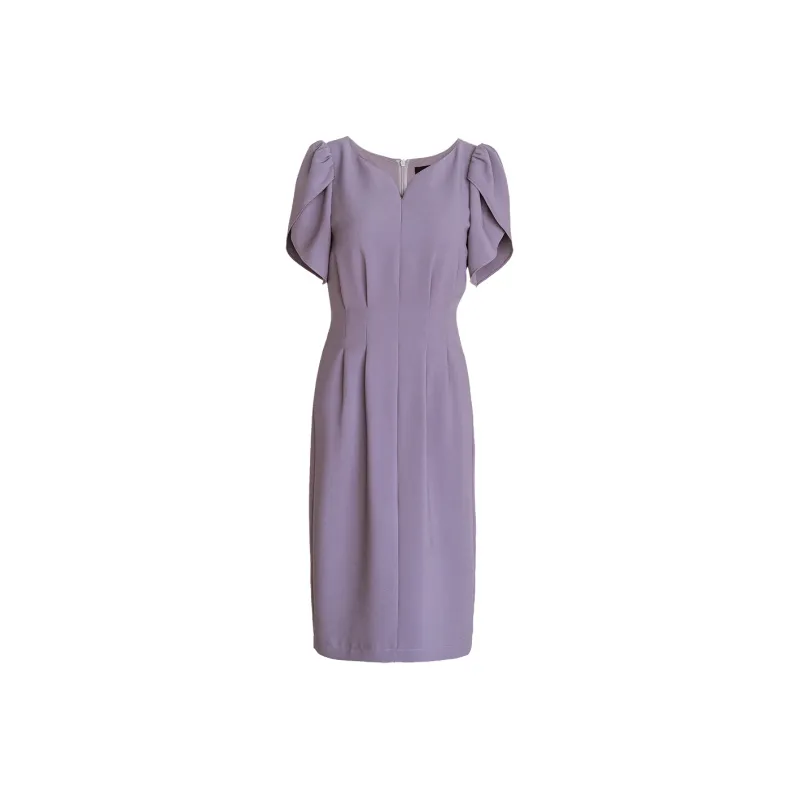 ROEYSHOUSE Short Sleeved Dresses Women's Taro Purple-0