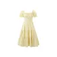Yellow Polka Dot Long Skirt