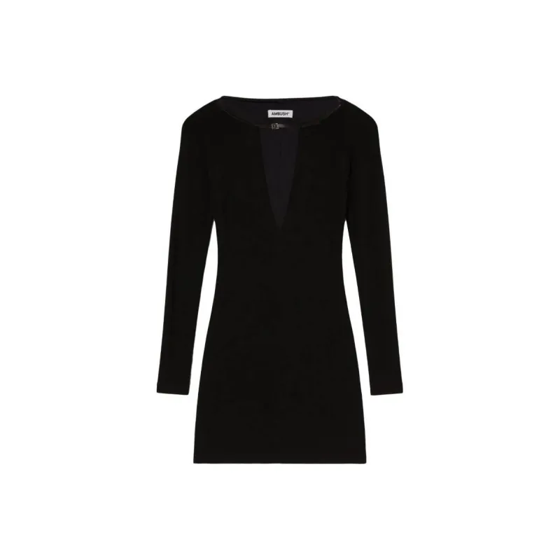 AMBUSH V neck Jersey Minidress-0