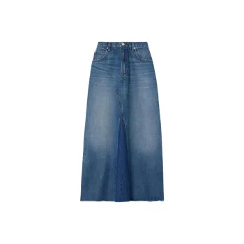 FRAME Denim Long Skirt Women's Blue
