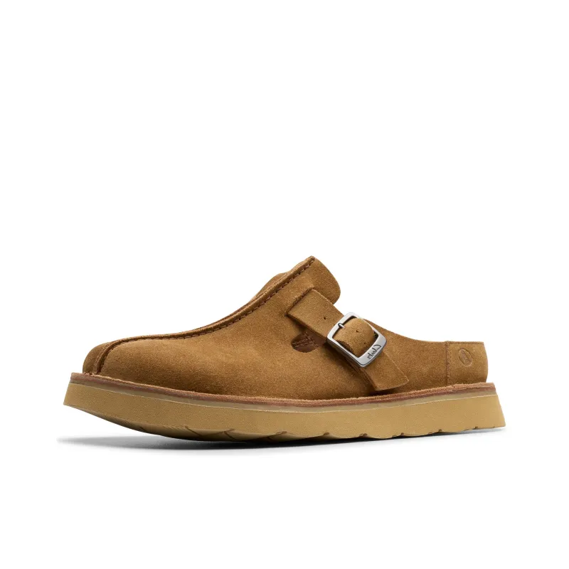 Clarks Abrasion Resistant Closed Toe Slippers Men's Dark Brown-1