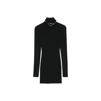 1017 ALYX 9SM Long-Sleeved Dresses Women's Obsidian Black Color