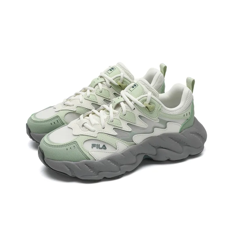 FILA Fern 2 Fern Sneakers 2.0 Abrasion Resistant, Lightweight, And Breathable Low Top Casual Shoes Women's White Green-2