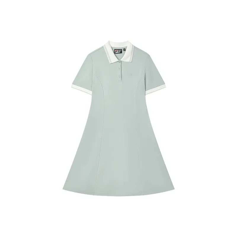 FILA Short Sleeved Dress Women's Oat Gray-0