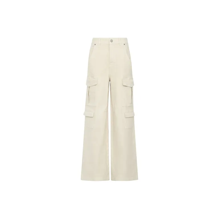 MEIYANG Jeans Women's Beige Apricot-3