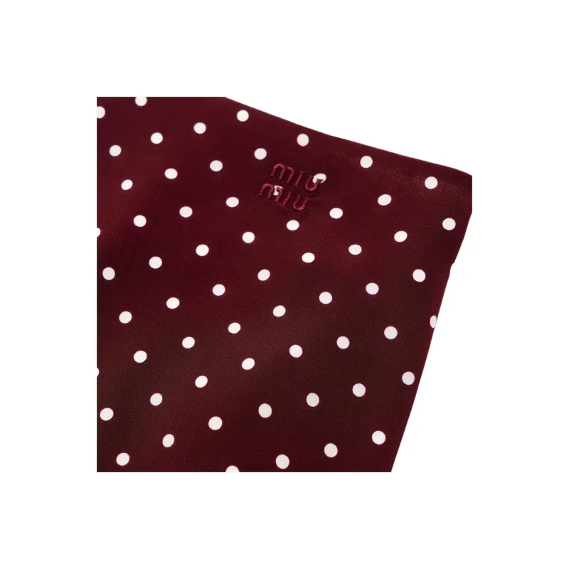 MIU MIU Casual Short Skirts Women's Burgundy-6