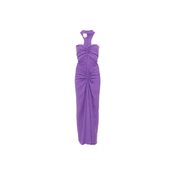 Christopher Esber Reversed Halter Disconnect Maxi Dress