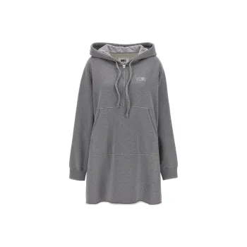 MM6 Maison Margiela Logo Printed Hooded Dress
