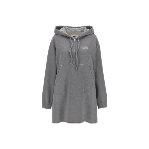 MM6 Maison Margiela Logo Printed Hooded Dress