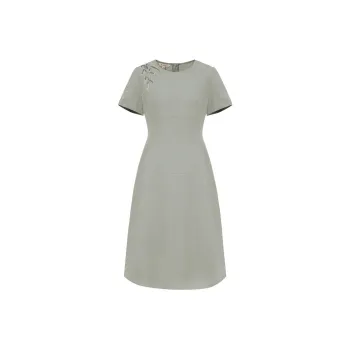BBLLUUEE Short Sleeved Dress Women's Teal Aqua Green