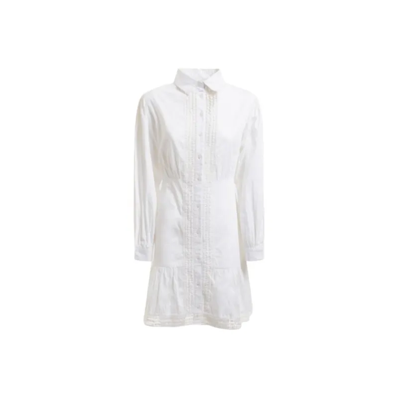 GUESS Long-Sleeved Dresses Women's White-0