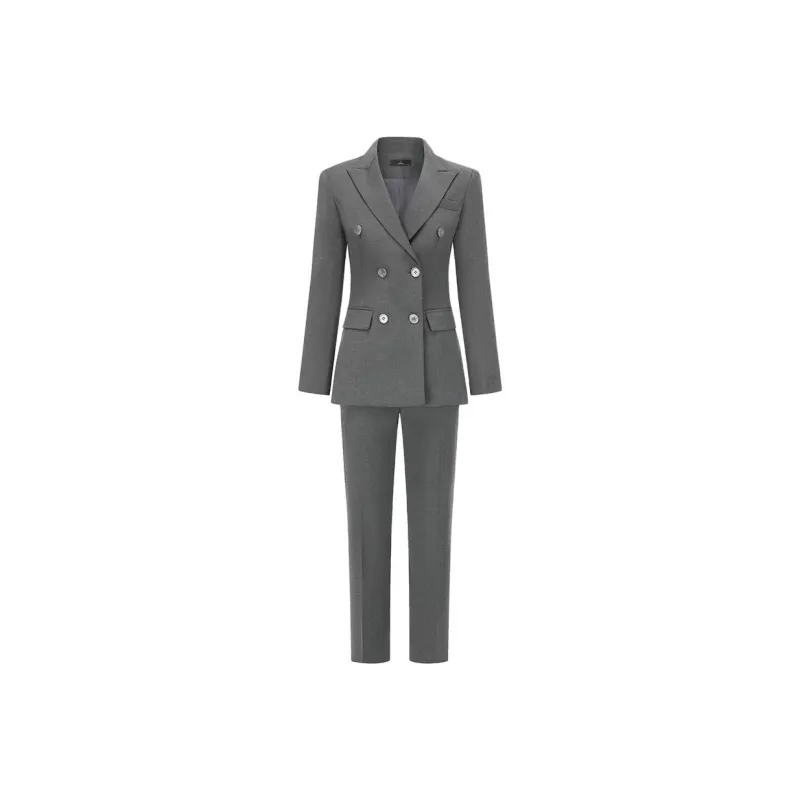 ONE SHALLOW Urban Chic Style Business Suit Women's Gray-0