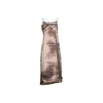 Maison Margiela Freeze-Frame Midi Dress Slip Dresses Women's Rose Brown