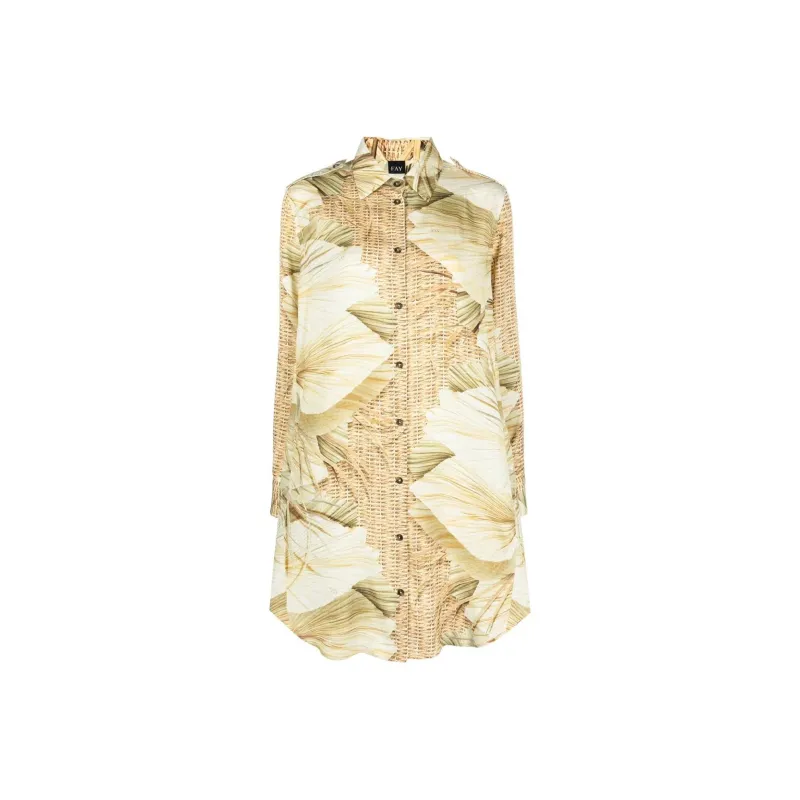 FAY Long-Sleeved Dresses Women's Beige-0