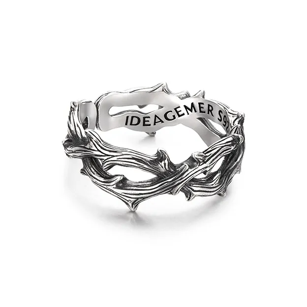 IDEAGEMER 925 Sterling Silver Rings Men's-1