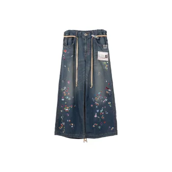 Maison Mihara Yasuhiro Sticker Printed Huge Jeans