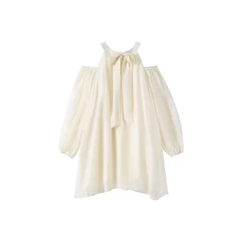 EIDOLON GRAIN Long Sleeved Dress Women's Apricot