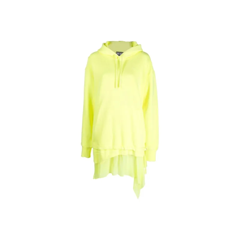 DIESEL Long-Sleeved Dresses Women's Fluorescent Yellow-0