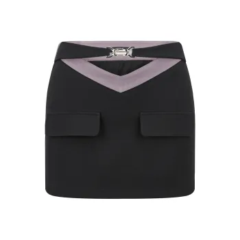 AZEPAM Casual Short Skirts Women's Black