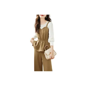 Mo Han Yi Mei Casual Suit Women's Khaki