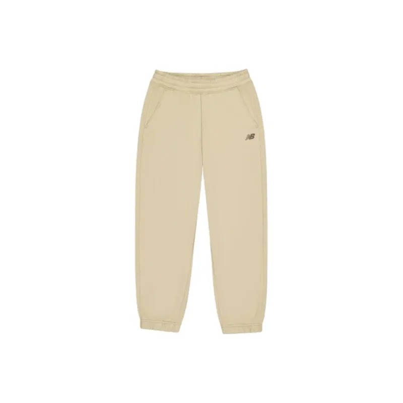 New Balance Knitted Sports Pants Women's Beige Yellow-0