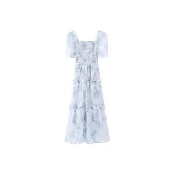 PLANE DRIFT Short Sleeved Dress Women's Blue