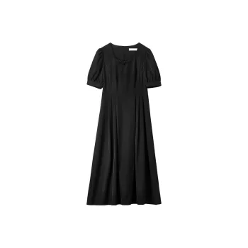 SENTUBILA Short-Sleeved Dresses Women's Elegant Black