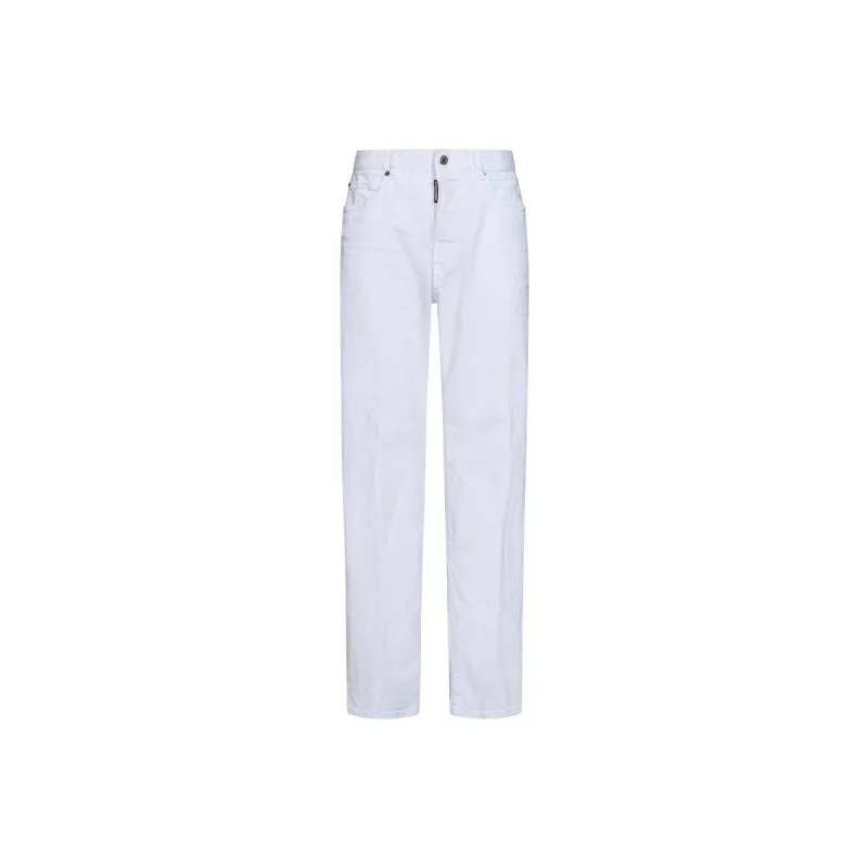 DSQUARED 2 High Waisted Straight Leg Jeans-0