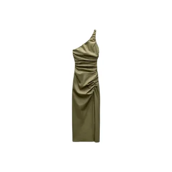 ZARA Sleeveless Dress Women's Khaki