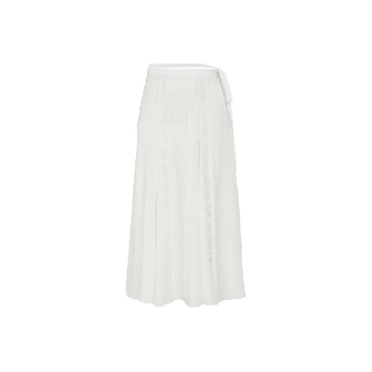 Chloé Casual Long Skirts Women's White-0