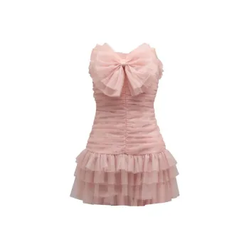 LOVESHACKFANCY Lolisa Bow Tulle Minidress