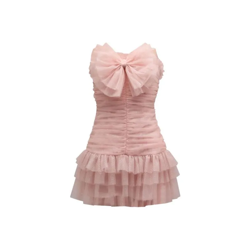 LOVESHACKFANCY Lolisa Bow Tulle Minidress-0