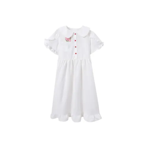 JOSR SS24 Short-Sleeved Dresses Women's White