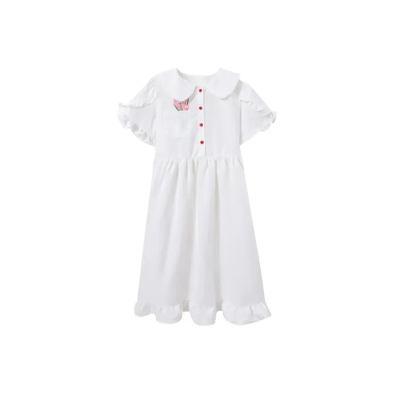 JOSR SS24 Short Sleeved Dresses Women's White-0