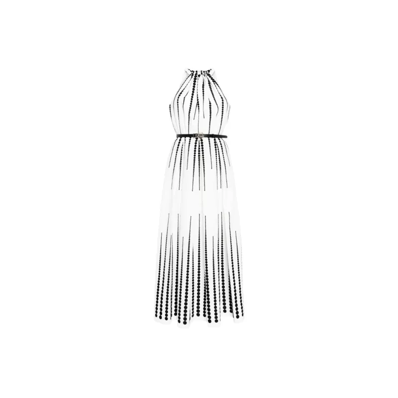 ELIE SAAB Moon Embroidered Poplin Dress-0