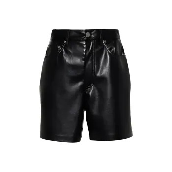 NANUSHKA Zosha Leather Shorts