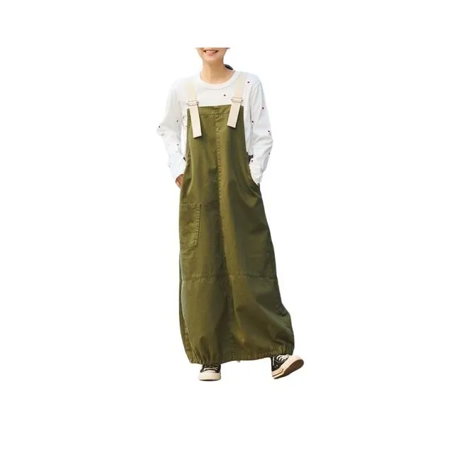 FREAK'S STORE Something × Freak's Store Vintage Gather Overall Skirt Sleeveless Dress Women's-4