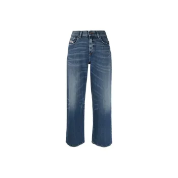 DIESEL Crease-effect Cropped Jeans