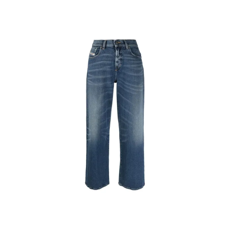 DIESEL Crease-effect Cropped Jeans-0