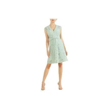 GUESS Mykonos Dress Sleeveless Dress Women's Aloe Palm