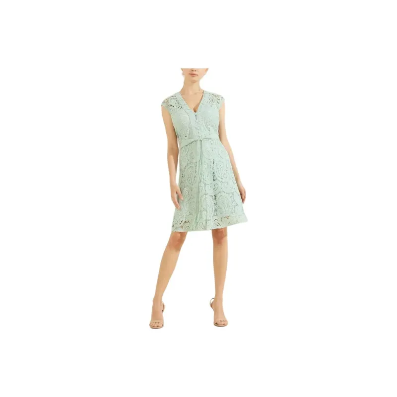 GUESS Mykonos Dress Sleeveless Dress Women's Aloe Palm-0