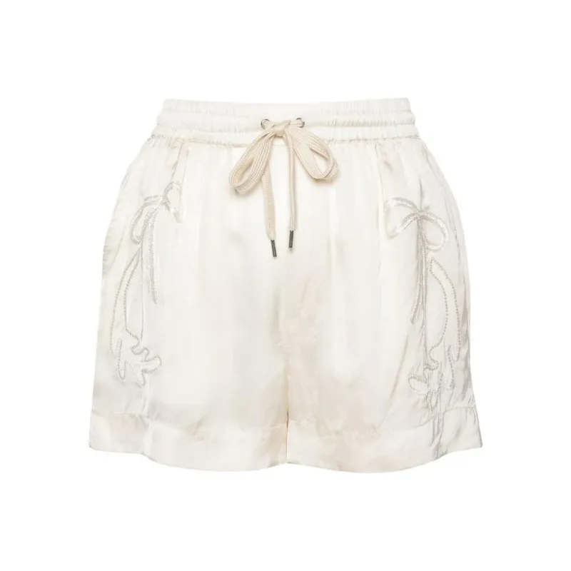 PINKO Stargate Satin Shorts-0