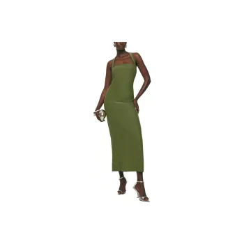 REFORMATION Alli Silk Dress Sleeveless Dress Women's Leaf Green